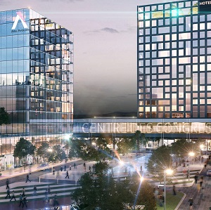 An artist's rendering of a portion of Devimco's Solar Uniquartier development in Montreal.