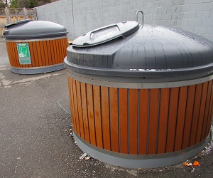 Molok waste containers, which are built semi-underground, are becoming increasingly popular. 
