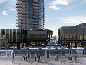 An artist's rendering of the Edmonton West Block development.