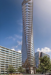 This condo tower at 64 Prince Arthur AVe. in Toronto is one of two proposed developments by Adi Developments, which is expanding from its base in Burlington into the GTA's urban core.