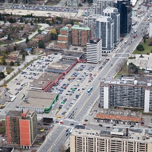 The Newtonbrook Plaza in Toronto will soon be demolished to make way for a mixed-use residential, office and retail community by Aoyuan Property Group.