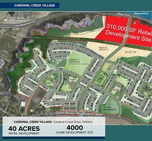 Cardinal Creek Village and the Cardinal Creek Centre in the east Ottawa community of Orleans. (Rendering courtesy Taggart)