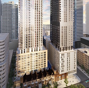 An artist's rendering of the Plazacorp Theatre District Residence planned for Toronto. 