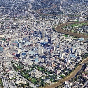 Image of downtown Winnipeg, where the office market is about to be transformed by the True North Square development.