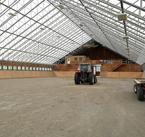 Image: A large, renovated barn will house the production area for Bluevault's medicinal cannabis operation in Pemberton, B.C.