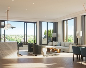IMAGE: Rendering of a suite in The Winslow in Toronto. (Image courtesy Devron)