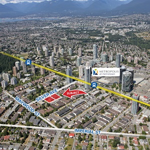 IMAGE: Two apartment properties on Silver Ave., in Burnaby, B.C., are for sale. (Image courtesy Goodman Report/HQ Commercial)